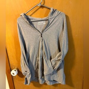 Eddie Bauer Hooded Zip-Up Jacket in Gray